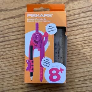 BNIB Fiskars Compass & Protractor Set